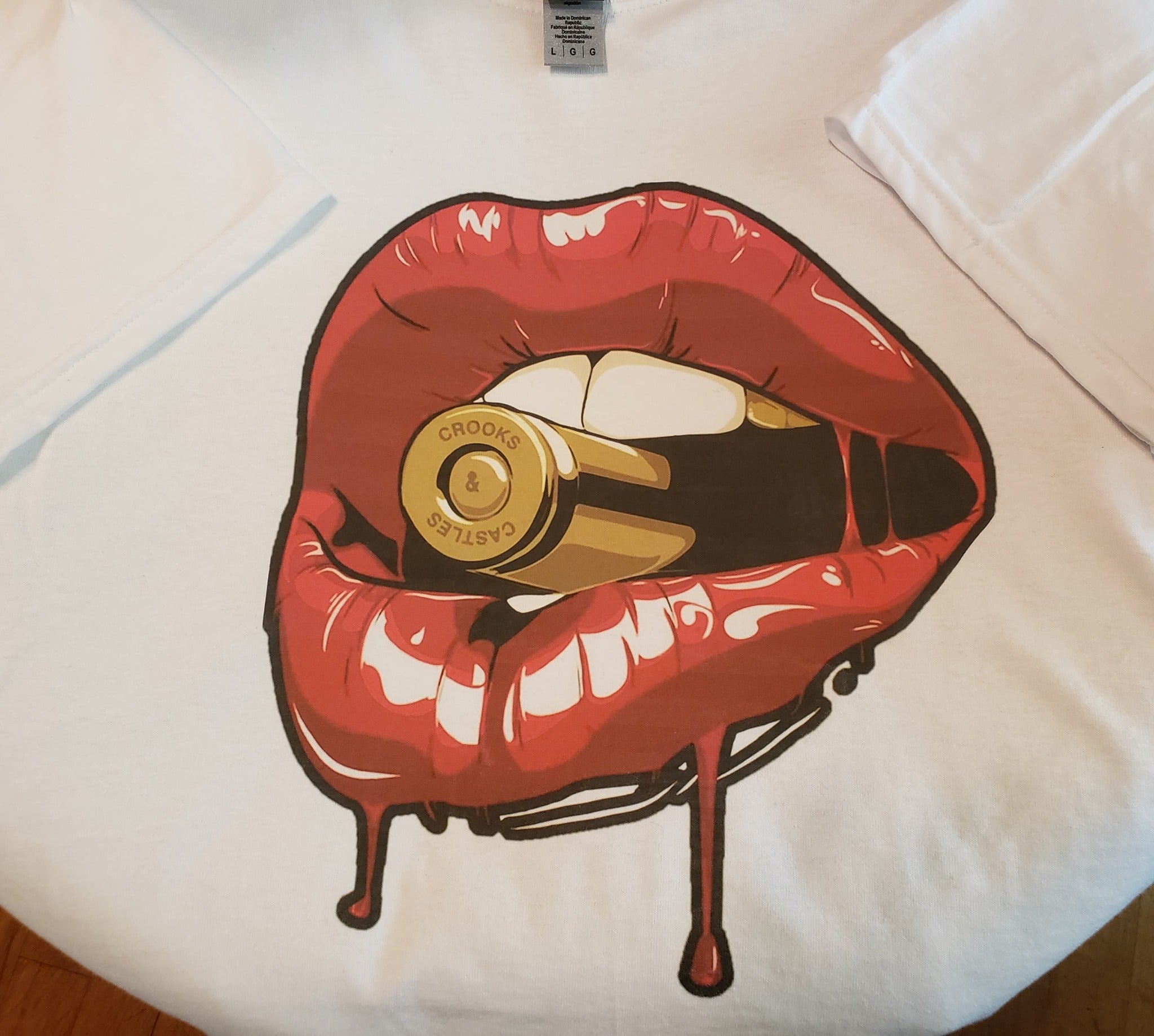 Bite the Bullet White Adult Tee